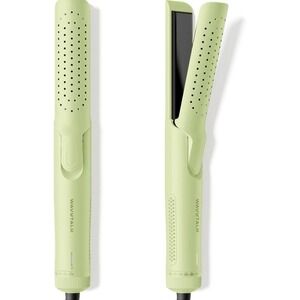 Wavytalk 1 Inch Curling Iron, Airflow Styler with 360° Cooling Air to Lock Green